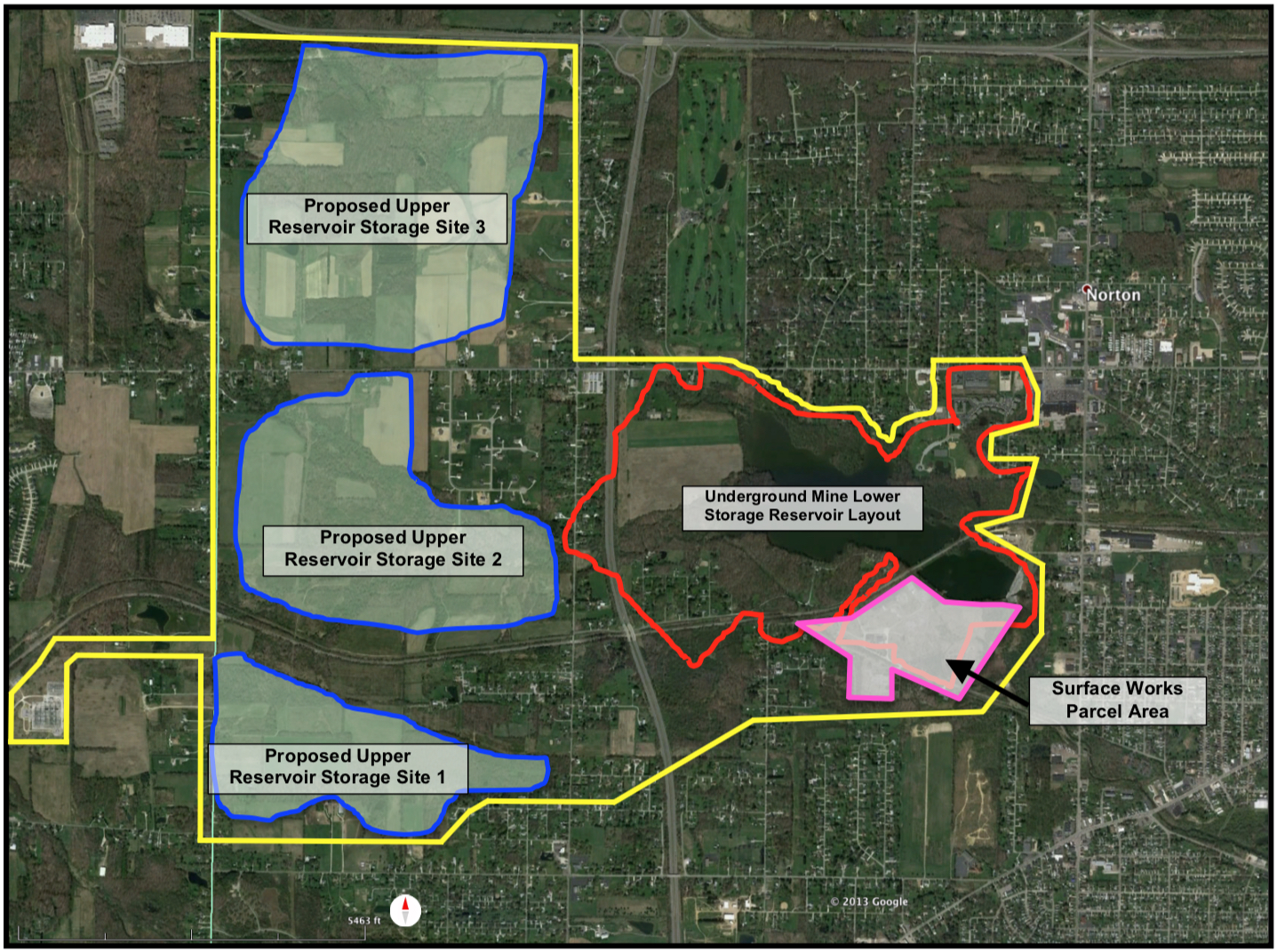 New Summit Pumped Storage Project - Layout Map